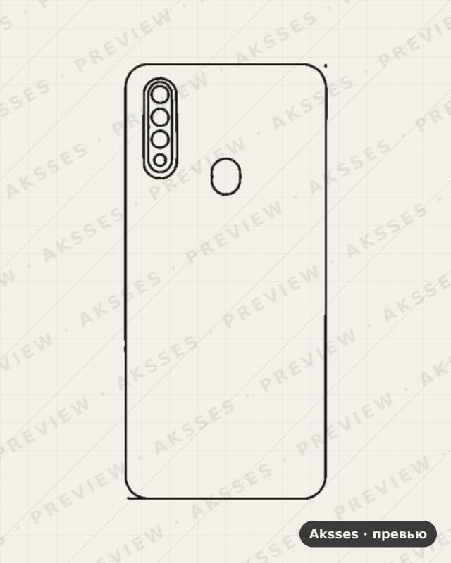 Лекало для A-ser. OPPO A8, Back Cover