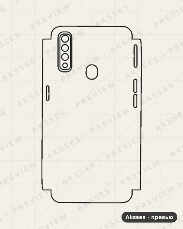 Лекало A-ser. OPPO A8—5b для A-ser. OPPO A8, Half Cover