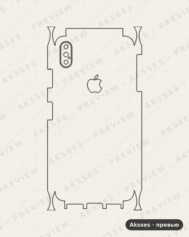 Лекало iPhone XS Max V4 для iPhone XS Max, All Inclusive, Logo