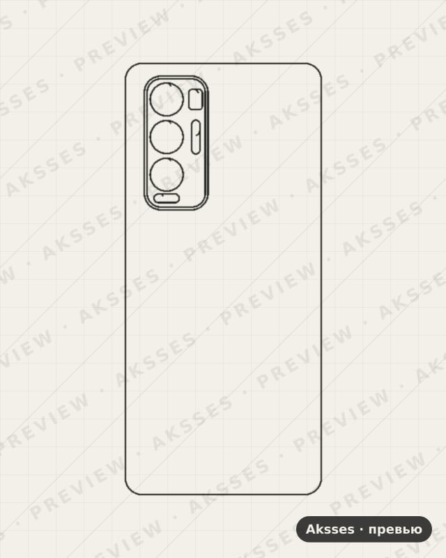 Лекало для Reno-ser. OPPO Reno5 Pro+ 5G, Back Cover