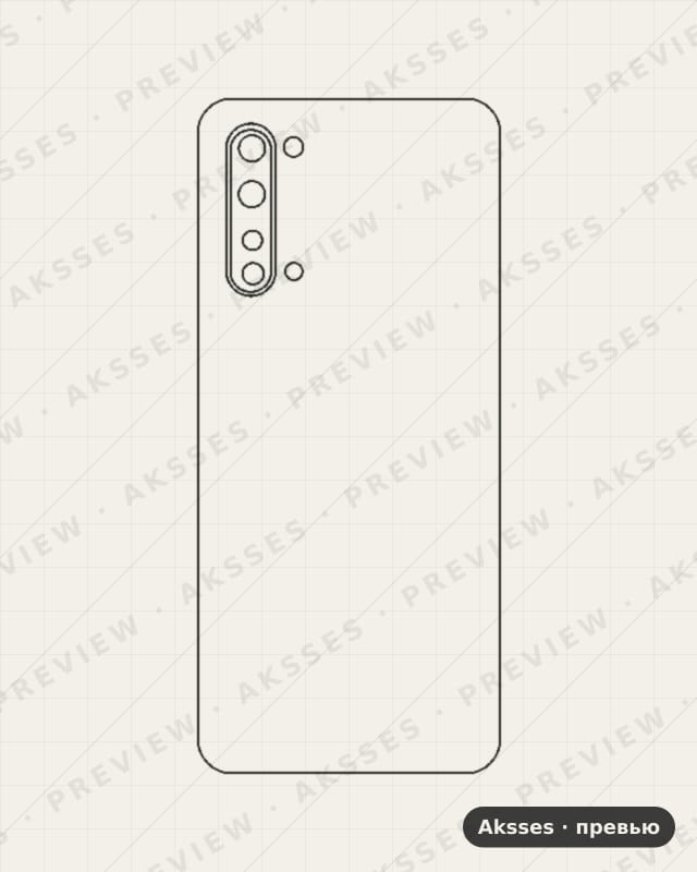Лекало Reno3 для Reno-ser. OPPO Reno 3, Back Cover