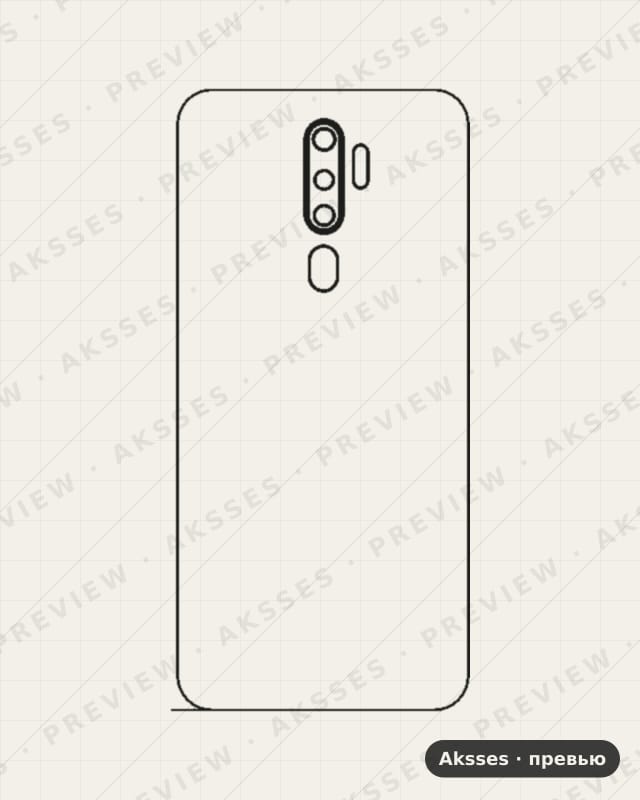 Лекало для A-ser. OPPO A9 (2020), Half Cover