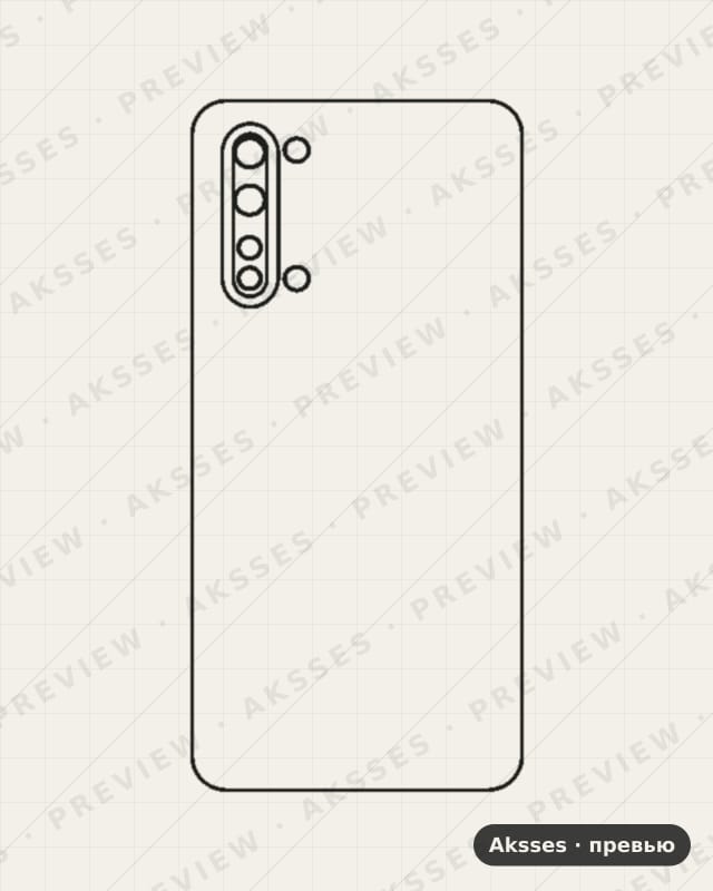 Лекало для Reno-ser. OPPO Reno 3 Youth, Back