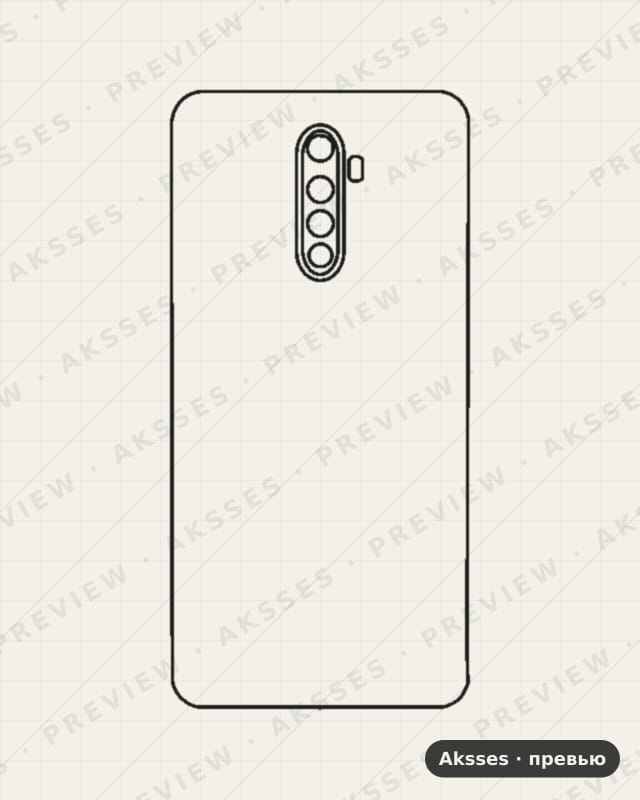 Лекало для Reno-ser. OPPO Reno Ace, Back Cover