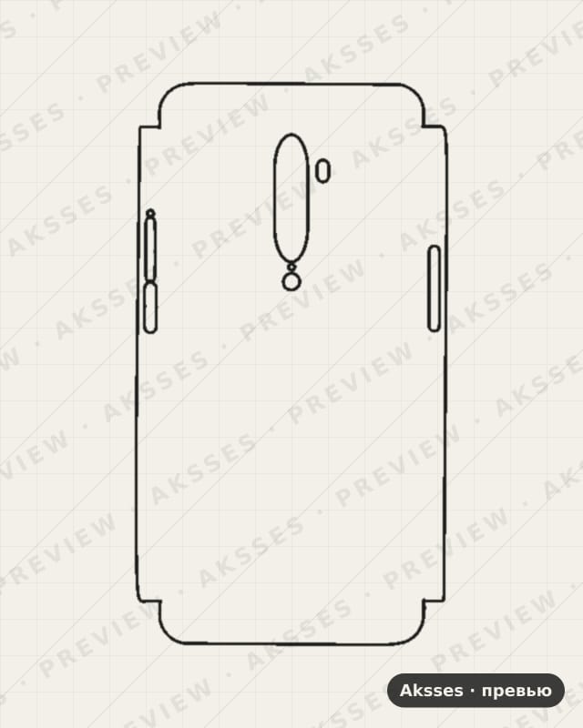 Лекало для Reno-ser. OPPO Reno 2, Half Cover