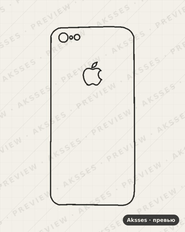 Лекало для iPhone 5-SE, Back, Logo