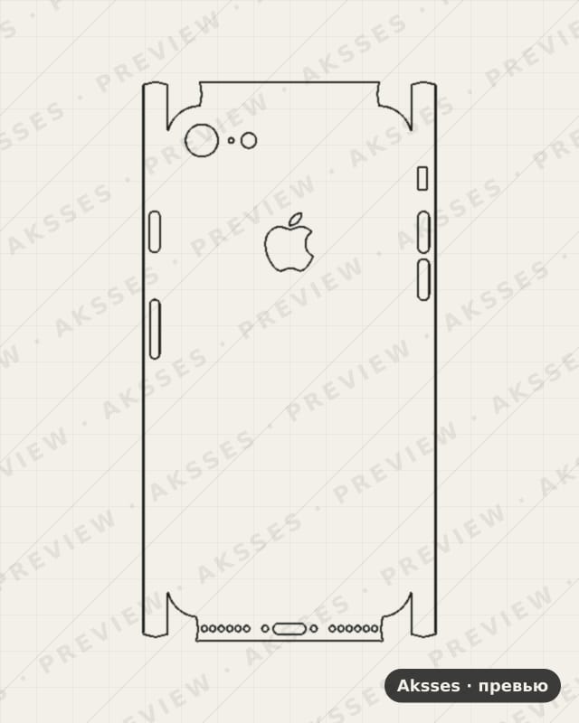 Лекало iPhone 7 V3 для iPhone 7, All Inclusive, Logo
