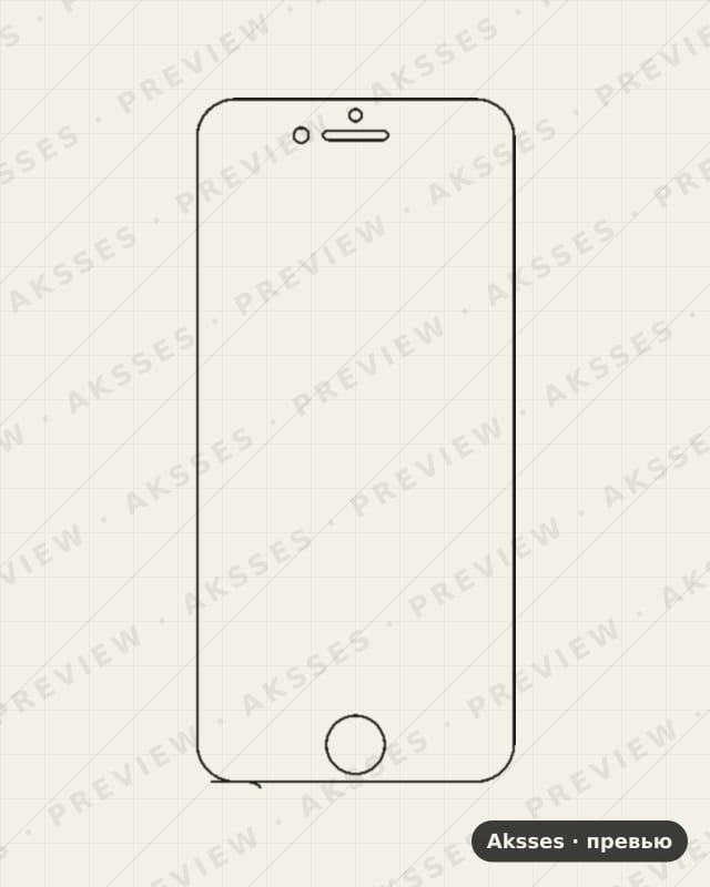 Лекало для iPhone 7, Front Full, Matte