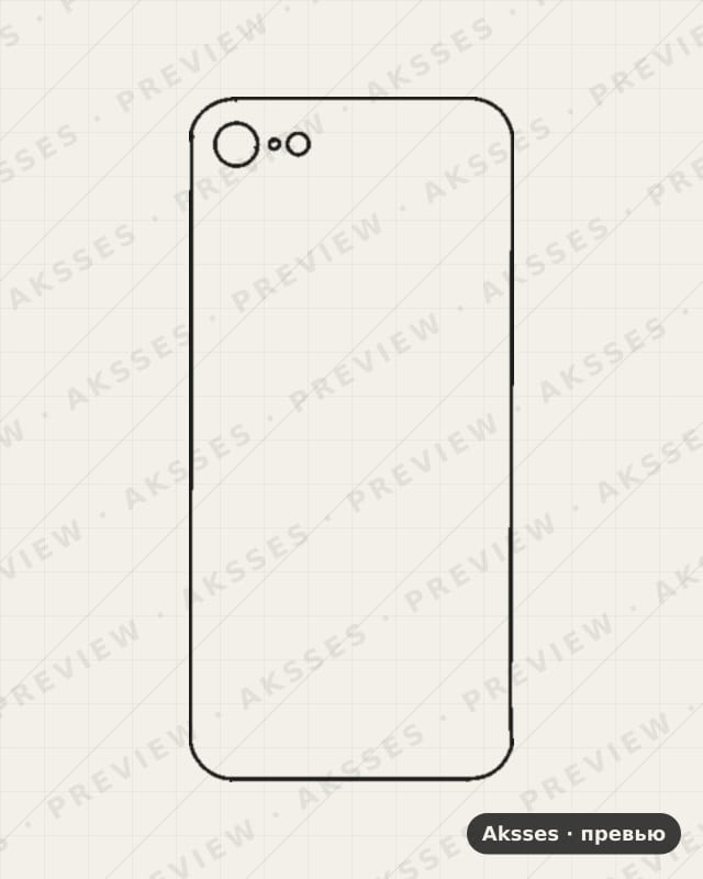 Лекало для iPhone 7, Back