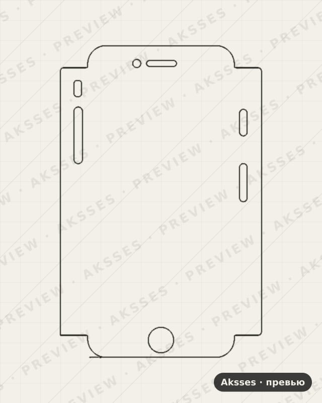 Лекало для iPhone 7, Front Cover