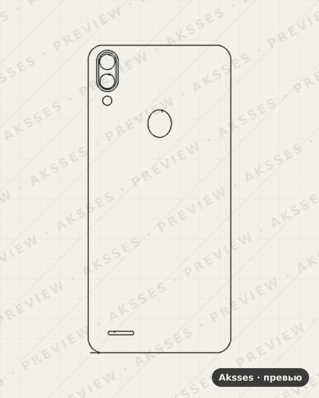 Лекало для Lenovo A7, Back Cover