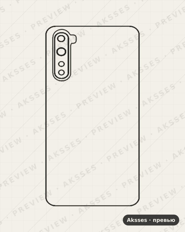 Лекало для Nord-ser.One Plus Nord, Back