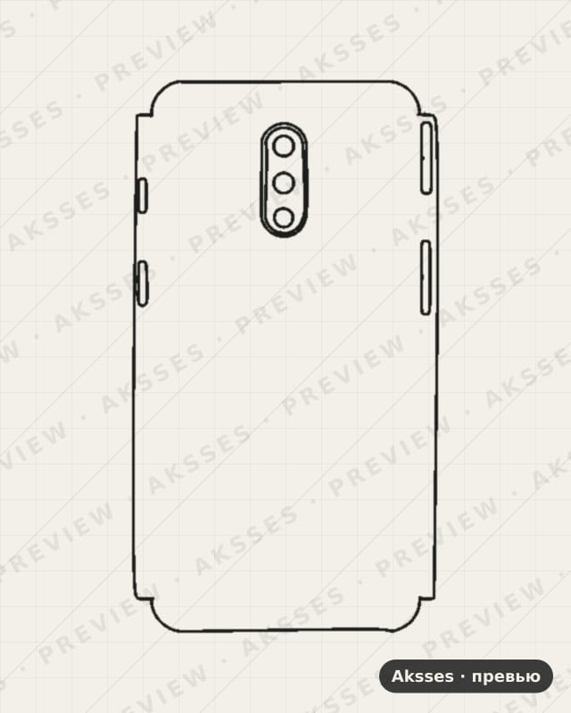 Лекало 1,2,3,5,6,7,8,9,10-ser.One Plus 7 для OnePlus 7, Half Cover