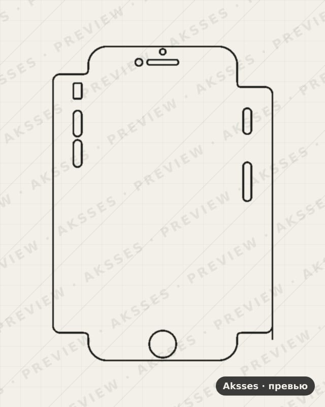 Лекало для iPhone SE 2020, Front Cover