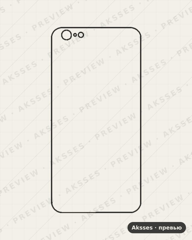 Лекало для iPhone 6S Plus, Back
