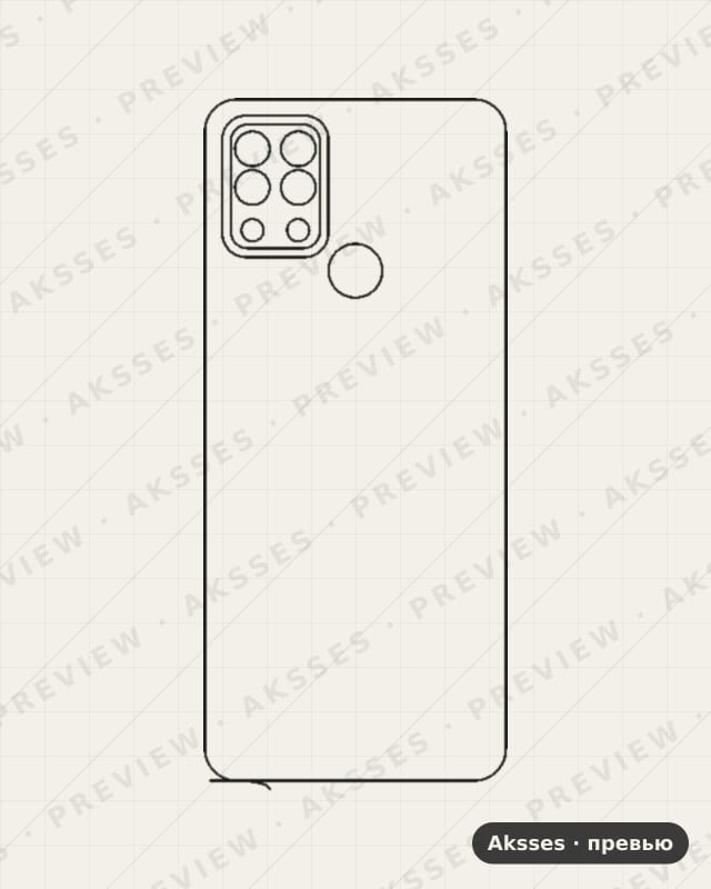 Лекало для Tecno Pova, Back Cover
