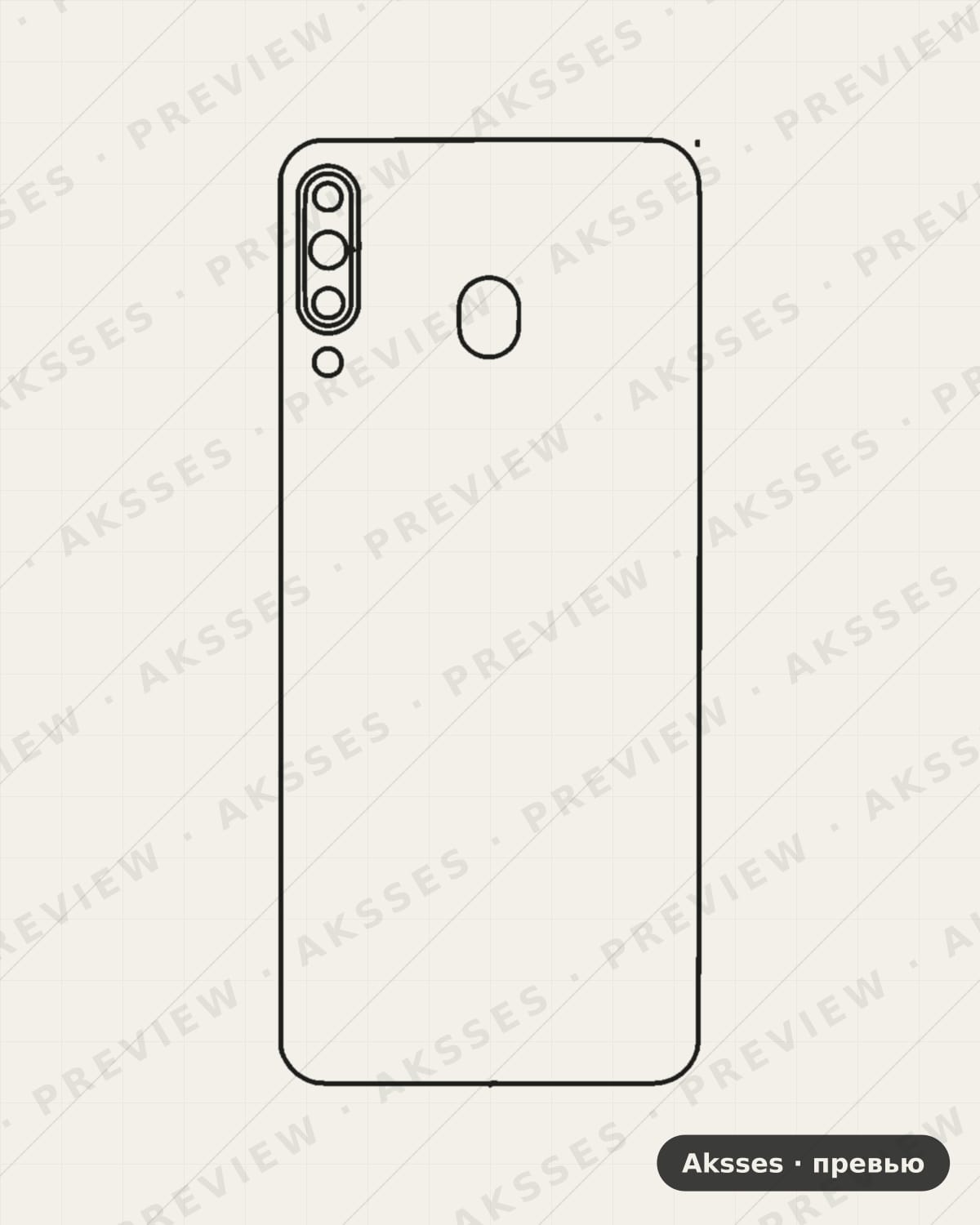 Лекало SAMSUNG-A40S-A3050 для Case Friendly SAMSUNG