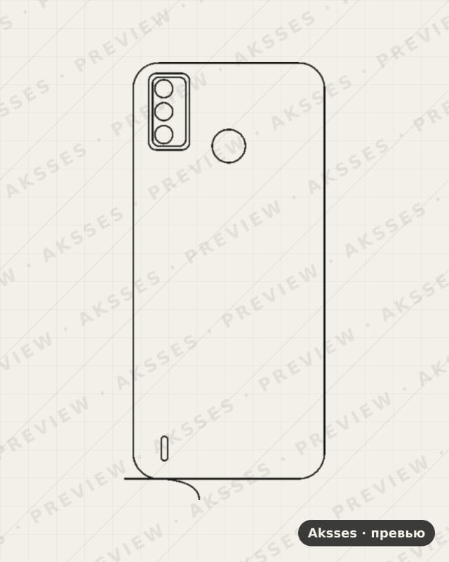 Лекало для ser. TECNO Spark 6 Go (2020), Back