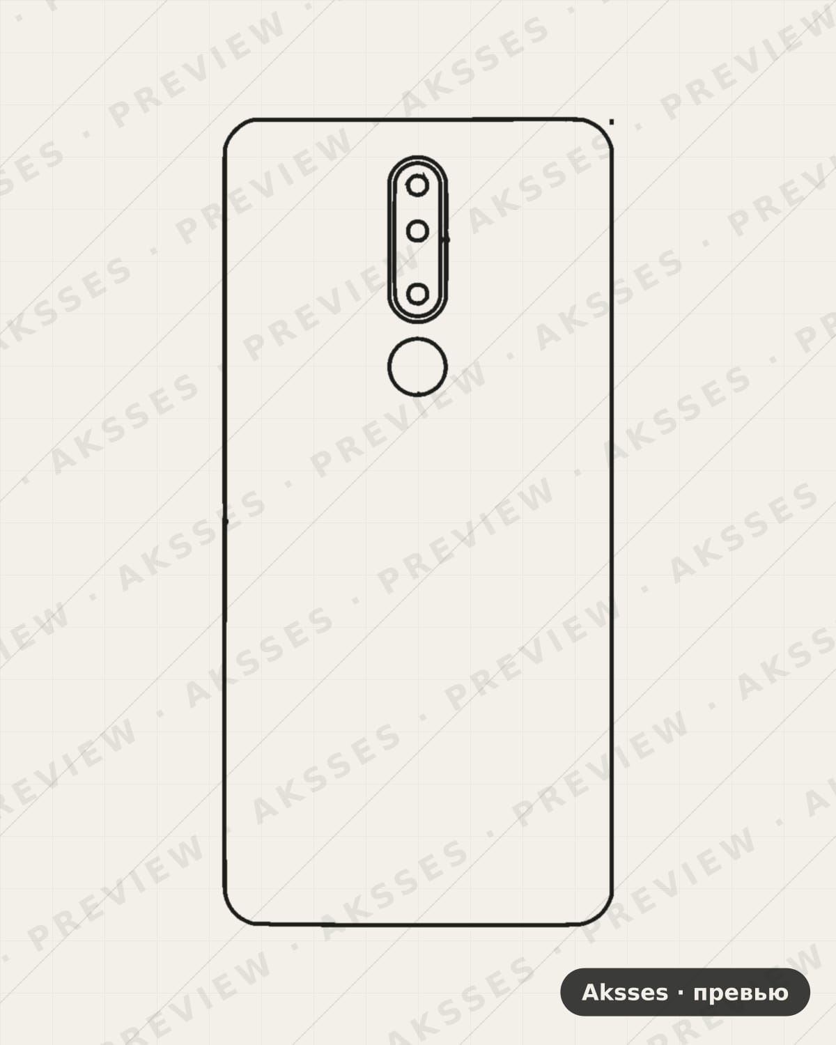 Лекало Nokia-3.1 plus для Case Friendly NOKIA