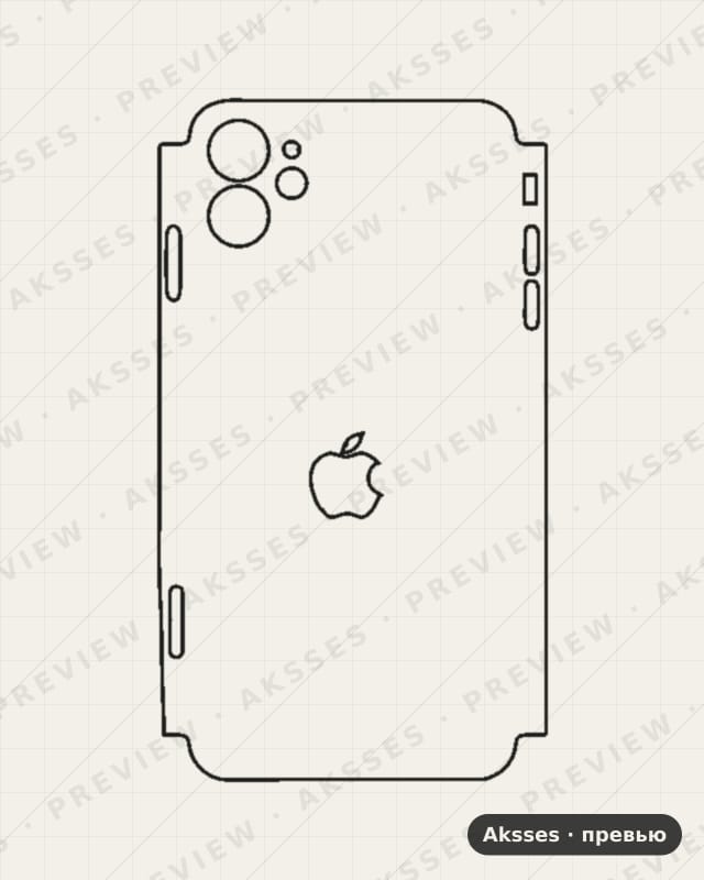 Лекало iPhone 11 Camera wrap version with LOGO-A для Case Friendly iPhone