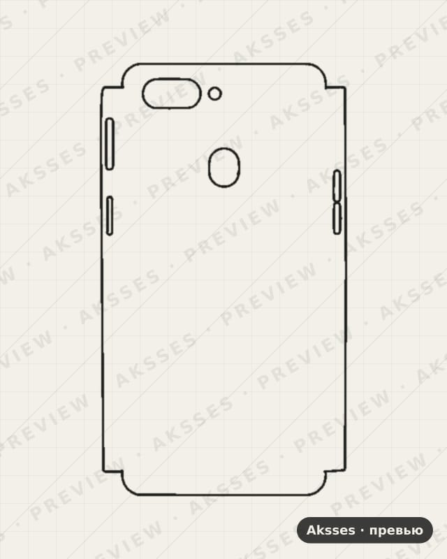 Лекало OPPO R15-A для Case Friendly OPPO