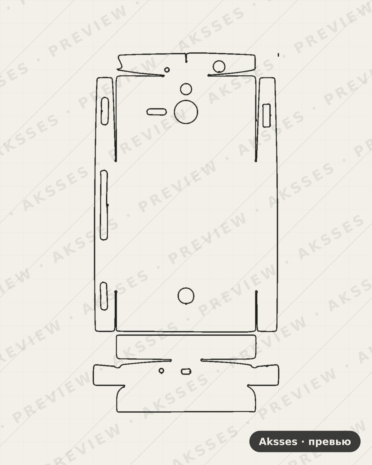 Лекало SONY-ST25I для Full and Sides SONY