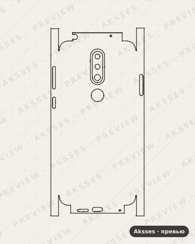 Лекало Nokia-x6-Ta-1099 для Full and Sides NOKIA