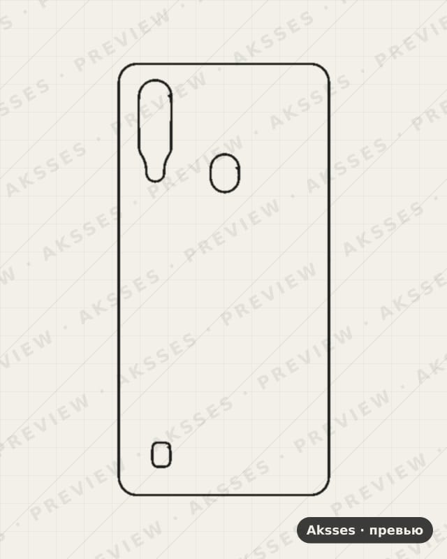 Лекало для ZTE Blade A7 2020, Back