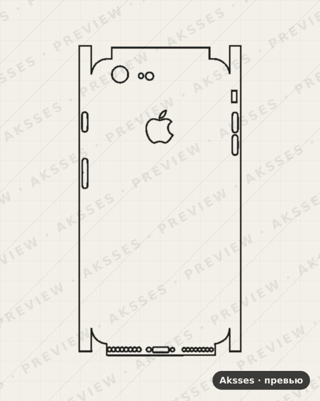 Лекало iPhone 7 with LOGO-A для Full and Sides iPhone