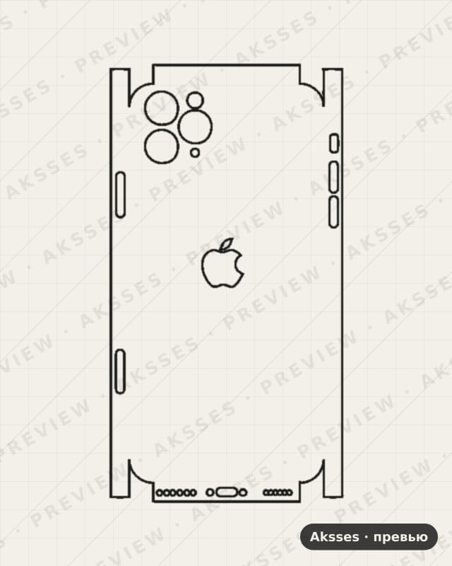 Лекало iPhone 11 Camera wrap version with LOGO-A для Full and Sides iPhone