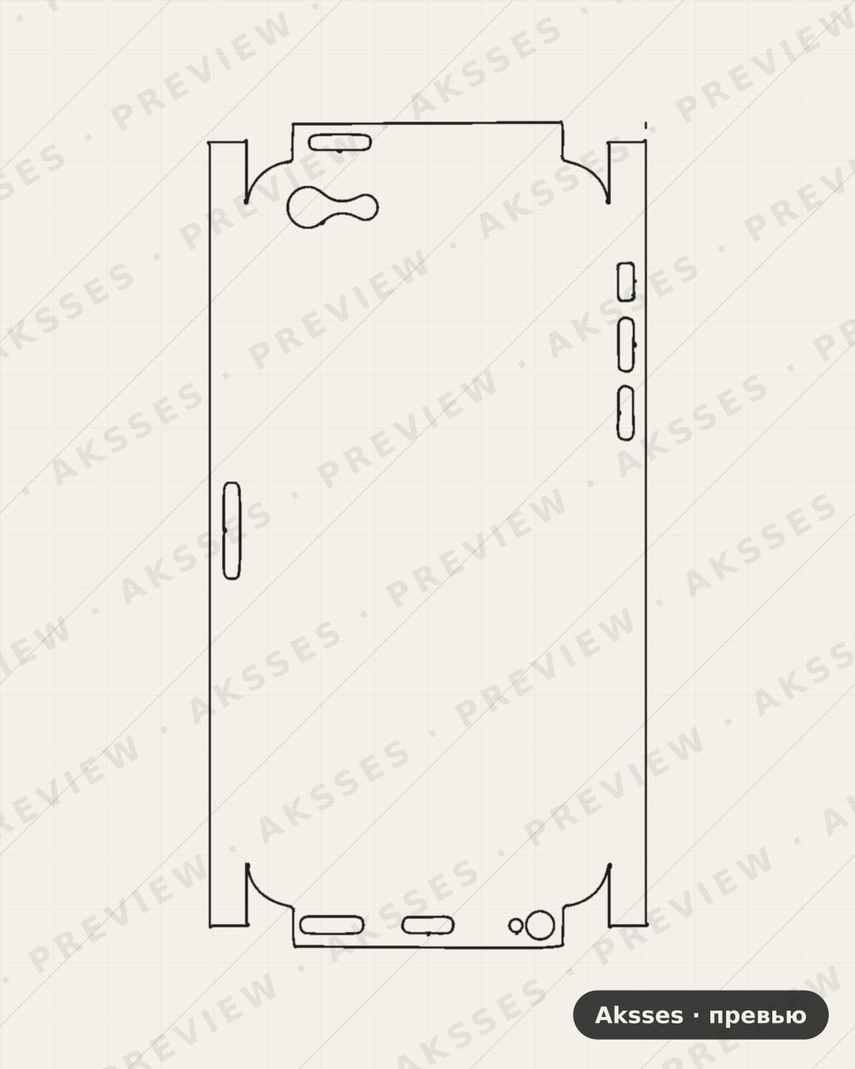 Лекало iPhone-5C для Full and Sides iPhone