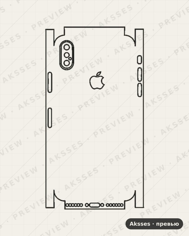 Лекало iPhone X with LOGO-A для Full and Sides iPhone