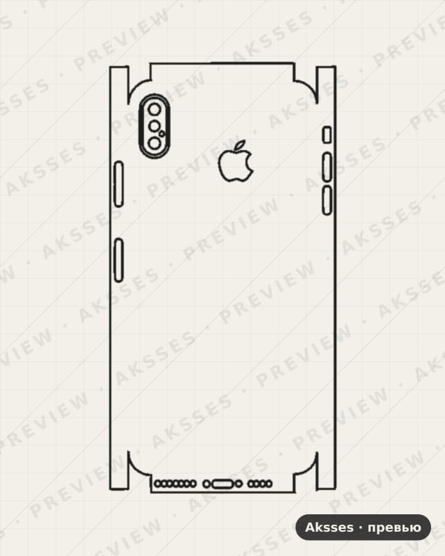 Лекало iPhone MAX with LOGO-A для Full and Sides iPhone