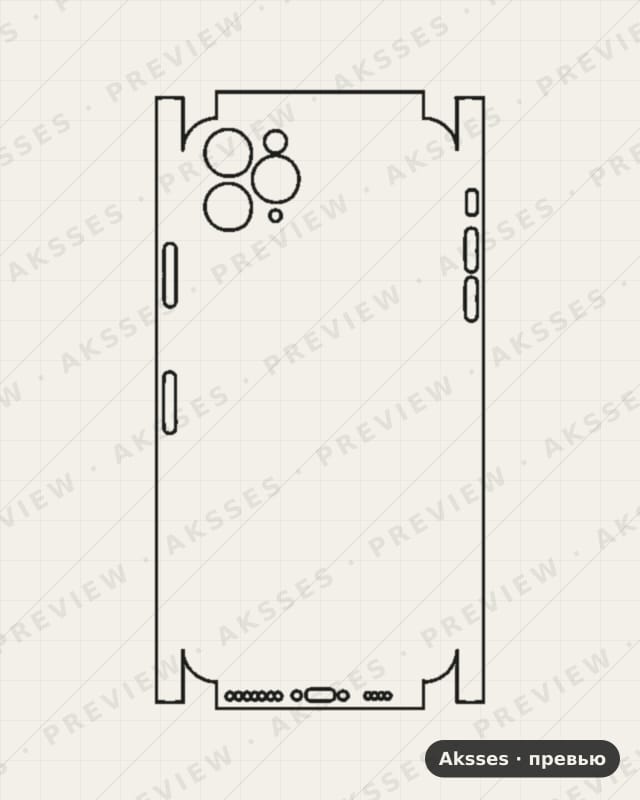 Лекало iPhone 11Pro Max Camera wrap version-A для Full and Sides iPhone