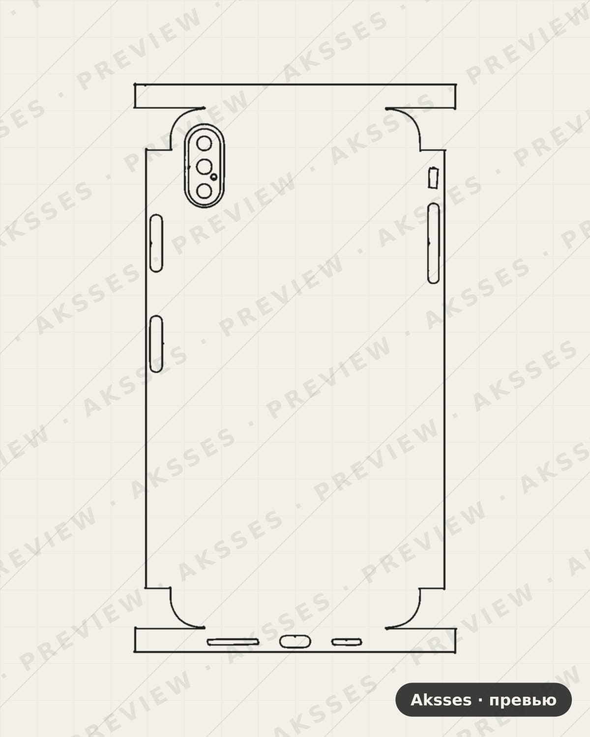 Лекало iPhone-XS-MAX для Full and Sides iPhone