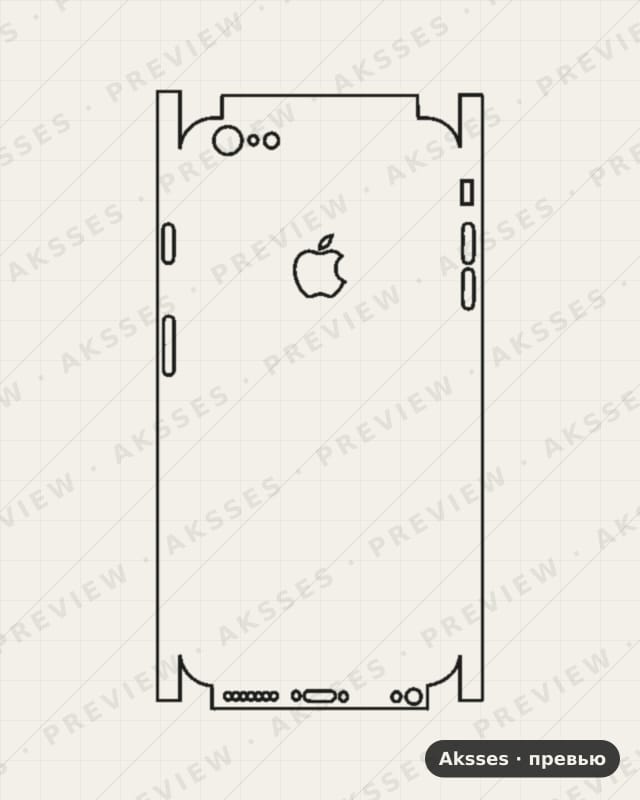 Лекало iPhone 6P withLOGO-A для Full and Sides iPhone