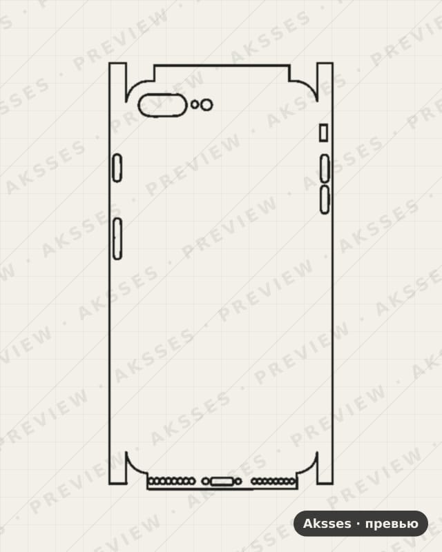 Лекало iPhone 7P without LOGO-A для Full and Sides iPhone