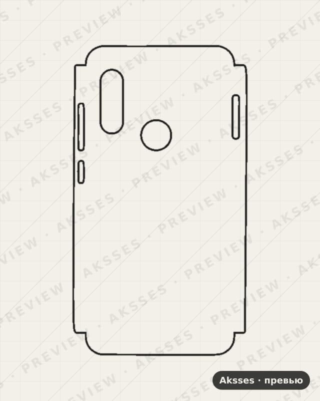 Лекало MI 8 Rear fingerprint version-A для back sticker MI