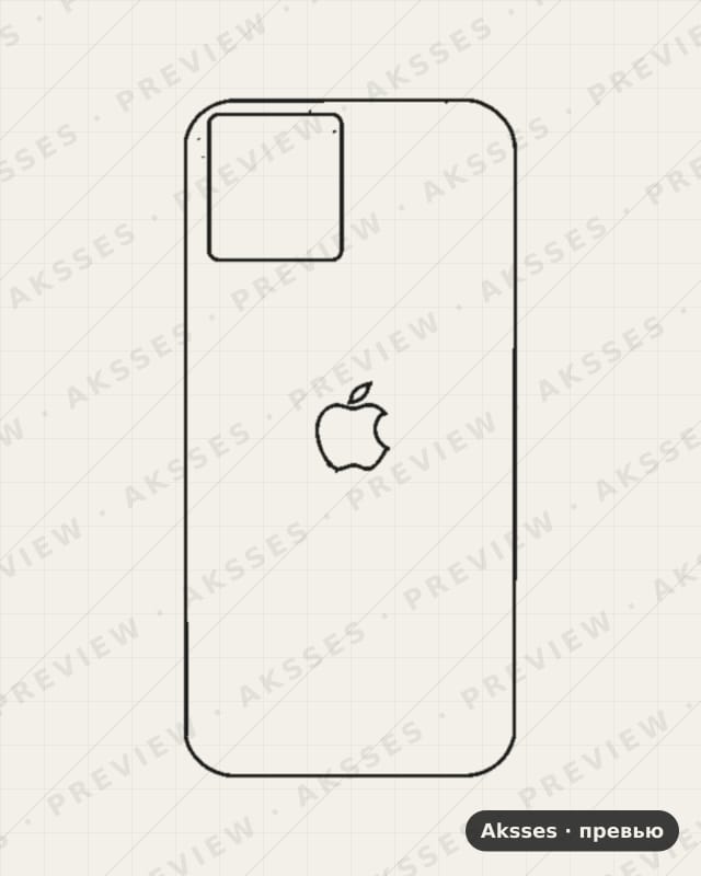 Лекало iPhone 11Pro with LOGO-A для back sticker iPhone