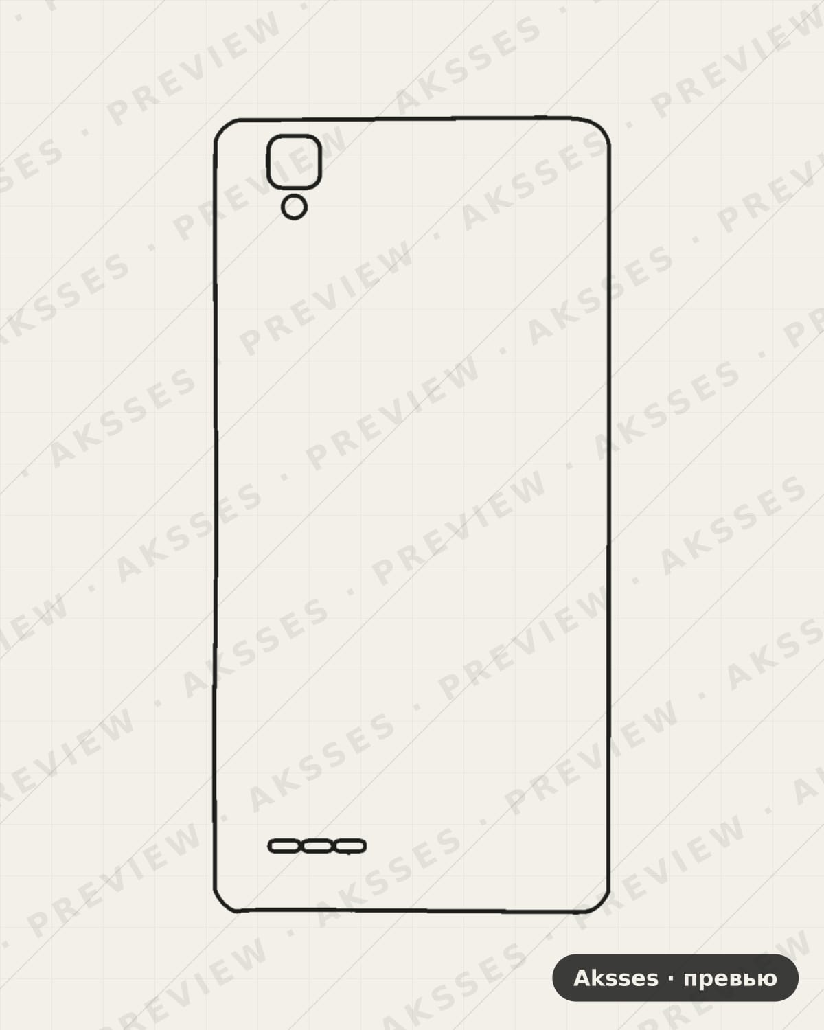 Лекало back sticker A53-A для back sticker OPPO